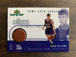 Jason Williams 1999 - 00 Upper Deck Mvp Souvenir Game Ball Kings Rare Sp Wow