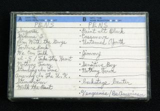 The Penetrators Live Cassette Tape - Last Nite 1984 Rare San Diego Punk Concert