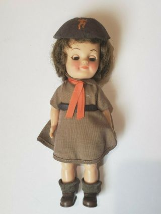 Vintage Effanbee Fluffy Girl Scout Brownie Doll 8 " Made In U.  S.  A.  Rare