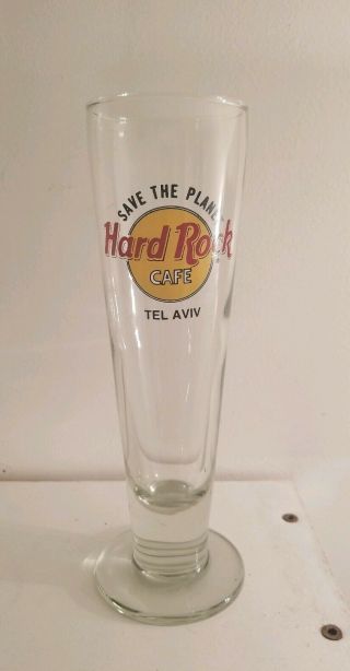 Hard Rock Cafe - Tel Aviv - Rare - Save The Planet - Pilsner Glass