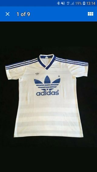 Adidas Trefoil Football Soccer Shirt Jersey Rare Retro Vintage West Germany L