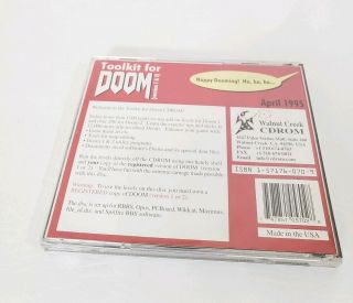 Toolkit For Doom CDROM Version 1&2 Pc Game Rare April 1995 3