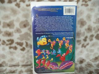 The Little Mermaid VHS Disney Vintage BLACK DIAMOND CLASSICS BANNED COVER RARE 2