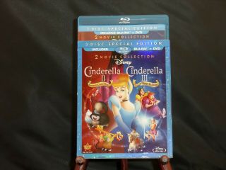Disney Cinderella 2 & 3 W/oop Rare Slipcover