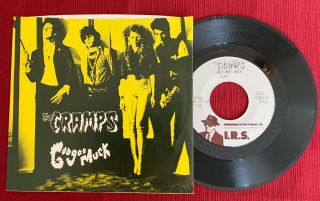 The Cramps " Goo Goo Muck " Ultra - Rare 1981 1st Press U.  S Single - 45 W/ Ps