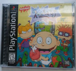 Rugrats Search For Reptar Sony Playstation 1 Complete Ps1 Rare Black Label