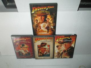 Indiana Jones 1 2 3 & 4 Rare Quadrilogy Dvd Set Harrison Ford (4 Disc)