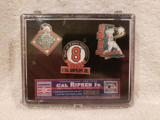 Very Rare Cal Ripken Jr.  Hall Of Fame 3 - Pin Set,  Baltimore Orioles,