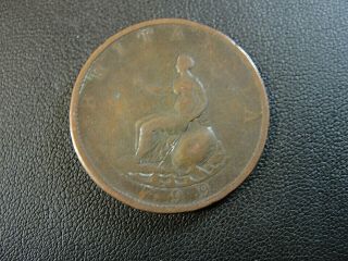 Rare 1799 Great Britain 1/2 Penny Coin One Half Cent George Iii Uk