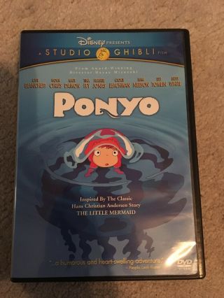 Ponyo Dvd 2010 Studio Ghibli Disney Rare Oop