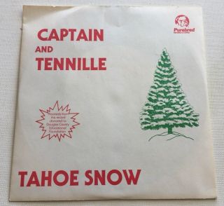 Captain And Tennille,  Tahoe Snow,  Purebred 1958,  Ultra Rare Promo 45 Record