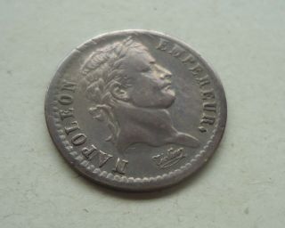 France 1/2 Franc 1808 Napoleon Xfau Km 680.  1 Toned Rare Grade No Rs