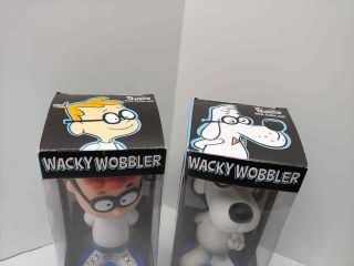 RARE 2002 Mr Peabody And Sherman Funko Wacky Wobblers In Boxes 2