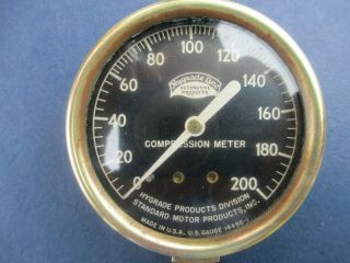 Vintage 1930’s/1940’s Brass Hygrade Line Compression Meter Tester - Rare