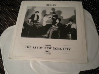 Berlin Live 2 Lp From The Savoy York City 7/23/83 Rare Us Concert Terri Nunn