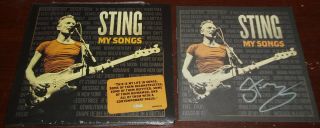 Sting My Songs Cd With Autographed /signed Booklet - Rare -
