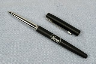 Leica Leitz Roller Ball Pen,  Black,  With Extra Refill.  Very Rare Collectible