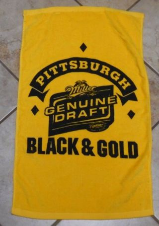 Rare Pittsburgh Steelers Terrible Towel Black And Gold Miller Draft
