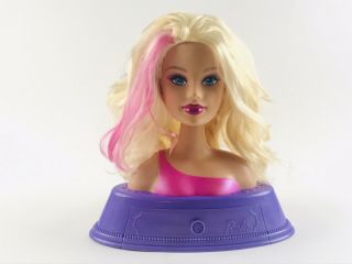 Rare Mattel Barbie Styling Head Bust Doll W/ Drawer 2010 Pink Hair Brush Makeup