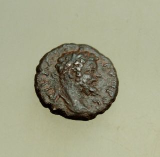 Septimius Severus Ae16mm Nicopolis Ad Istrum Buste Of Serapis Very Rare