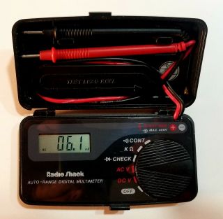 Radio Shack 22 - 179 RARE Pocket Size Auto - Ranging LCD Digital Multimeter 4