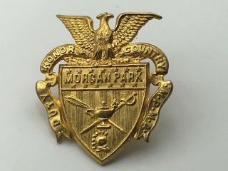 Rare Morgan Park Military Academy Hat Pin Badge Duty Honor Country Mpma B9