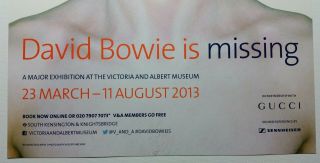 VERY RARE DAVID BOWIE V&A POSTER (38 cm x 25 cm approx ') 15 inches by 10 inches. 8