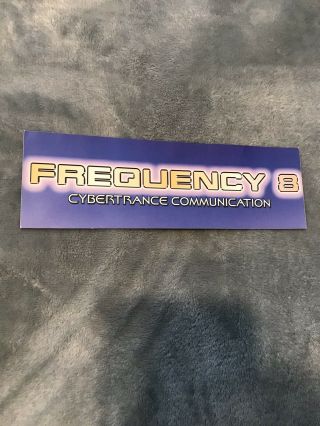 Frequency 8 Cyber Trance Records Store Sticker Very Rare 2001 Edm Music