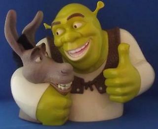 Shrek And Donkey Shrek Movie Talking Cookie Jar Rare 2004 12 " Lidded Storage Box