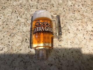 Vintage Coors Extra Gold Beer Acrylic Tap Handle - Rare Find