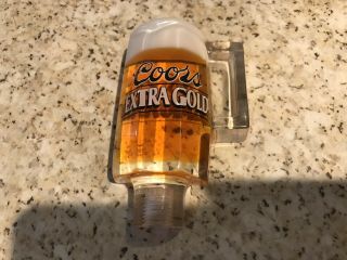 Vintage Coors Extra Gold Beer Acrylic Tap Handle - Rare Find 6