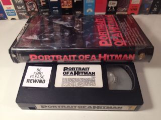Portrait Of A Hitman Rare Action VHS ' 79 Program Hunters Clamshell Jack Palance 5