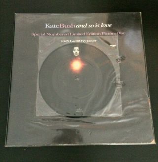 Rare Numbered Kate Bush And So Is Love 7 " Vinyl Picture Disc With Giant Poster