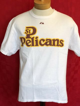 Rare St.  Pete Pelicans Evan Longoria 3 T - Shirt Jersey Tampa Bay Rays