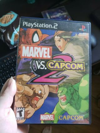 Marvel Vs.  Capcom 2 Complete (sony Playstation 2,  2002) Rare Black Label Ps2