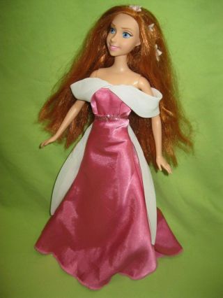 Rare Mattel Disney Amy Adams Enchanted Princess Giselle Doll In Dress Red Hair