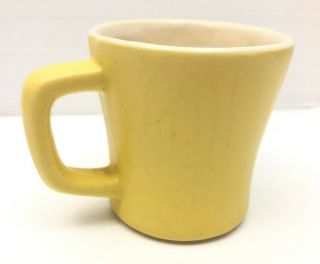 Vtg Mccoy Coffee Cup Mug Mid Century Tall Matte Sunny Yellow 1950s Rare