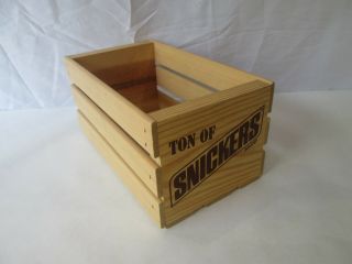 Rare Ton Of Snickers 20 Cd Dvd Solid Wood Storage Crate Box Rack Collectible