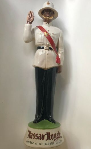 Rare Nassau Royale Liqueur Bahama Island Policeman Decanter 19 " Tall Empty