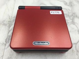 P1776 Rare Nintendo Gameboy Advance Sp Console Black Red Gbasp
