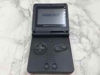 P1776 Rare Nintendo Gameboy Advance SP console Black red GBASP 2