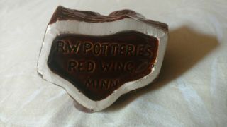 Rare Red Wing Pottery Gopher On A Log 1939 Toothpick Holderf.  T.  D.  A.  St.  Paul