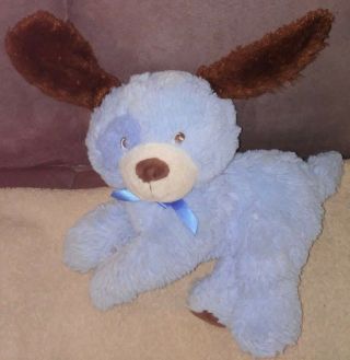 Garanimals Blue & Brown Puppy Lovey Plush For Baby 9 " Satin Ears Rare 85932