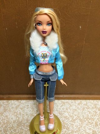 Barbie My Scene Un - Fur - Gettable Kennedy Doll Dressed Denim Capri Fur Jacket Rare 2