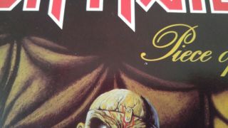 Iron Maiden 2 Sided Piece of Mind 1983 Promo Album Flat RARE Poster Vintage 3