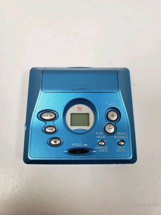 Rare Sony Walkman Mz - E300 Blue Portable Mini Disc Player