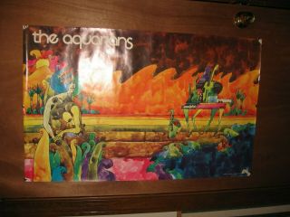 VINTAGE RARE THE AQUARIANS PROMO POSTER BY UNIVERSAL CITY RECORDS 2