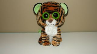 Rare Large Size 9 " Stripes The Tiger Ty Beanie Boos Boo Plush Stuffed Animal
