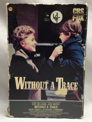 Without A Trace - CBS/FOX VHS - 1983 Kate Nelligan Judd Hirsch RARE Slide Box 5