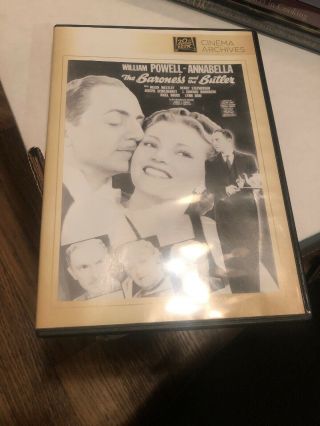 The Baroness And The Butler Dvd William Powell - Cult Classic Film Rare Movie